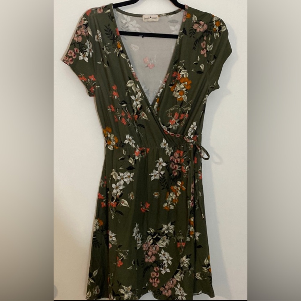 Floral Print Wrap Dress